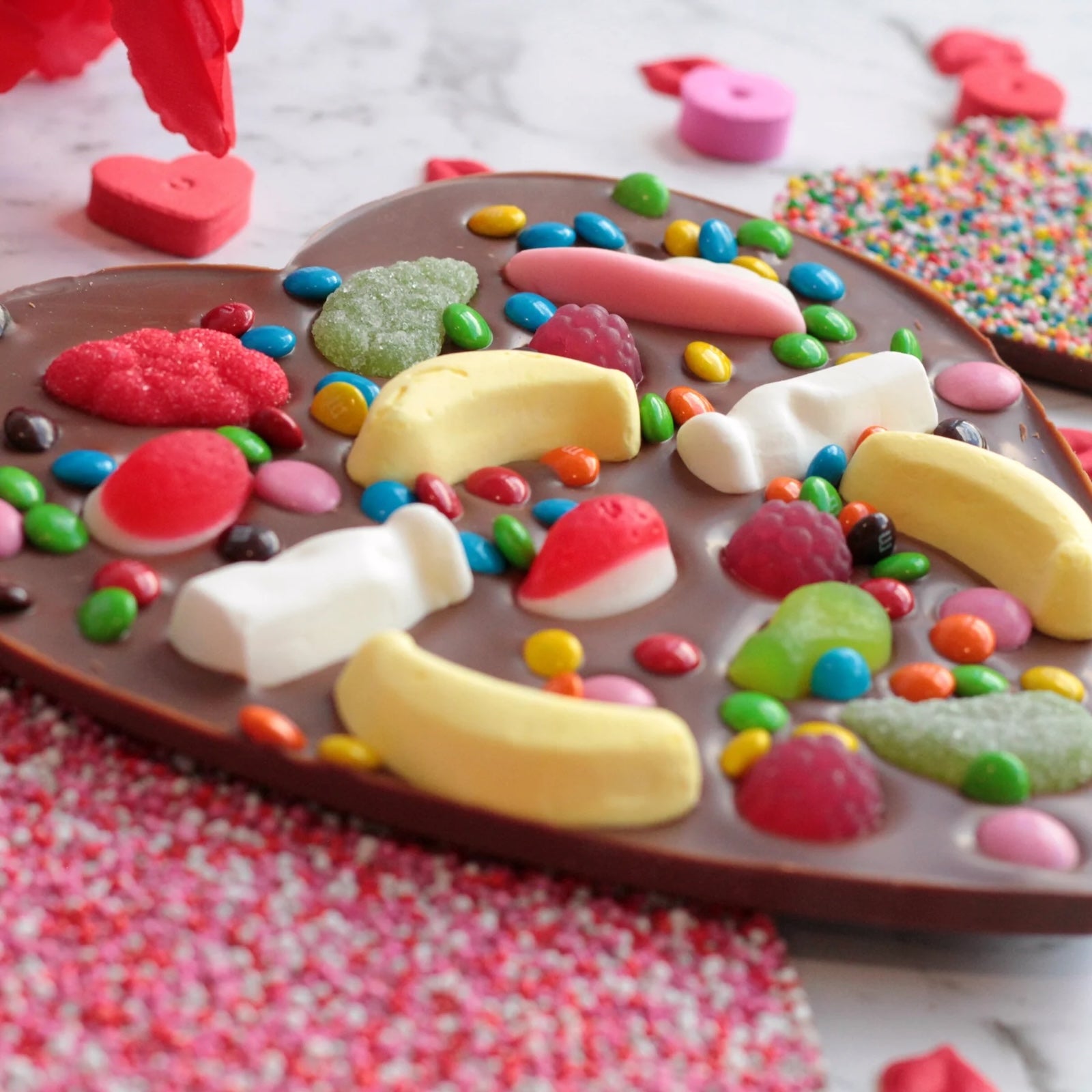 Giant Chocolate Lolly Pizza Heart