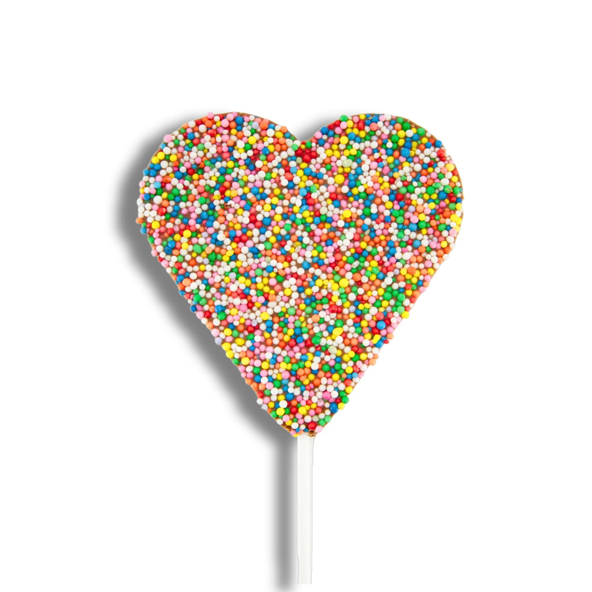 Milk chocolate freckle lollipop hearts