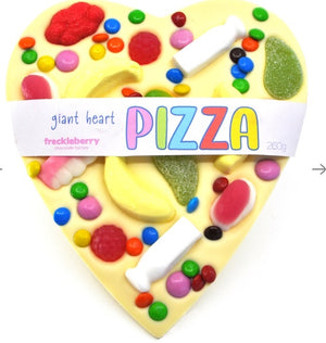 Giant Chocolate Lolly Pizza Heart