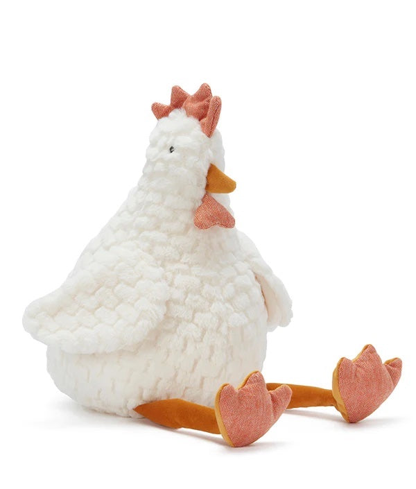 soft toy in the shape of a chicken