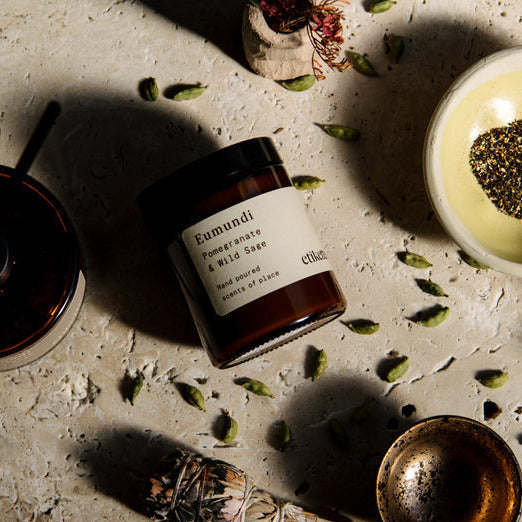 Eumundi Candle in Pomegranate & Wild Sage