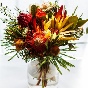Add a glass vase to your bouquet of flowers, presented in a reusable clear glass vase it is the perfect gift. Choose from a small, medium or large vase.